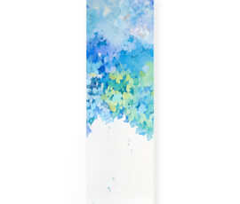 450 × 150 mm / 岩絵具 水干絵具 銀箔 楮紙 / mineral and dyed mud pigment, silver leaf, washi / 2023