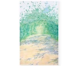 1620 × 970 mm / 岩絵具 水干絵具 金箔 白麻紙 / mineral and dyed mud pigment, gold leaf, washi / 2023