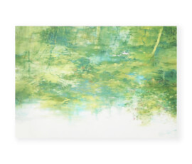 1620 × 1120 mm / 岩絵具 水干絵具 銀箔 楮紙 / mineral and dyed mud pigment, silver leaf, washi / 2024